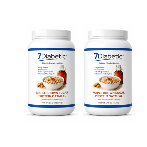 7Diabetic - Maple Brown Sugar Protein Oatmeal Jar