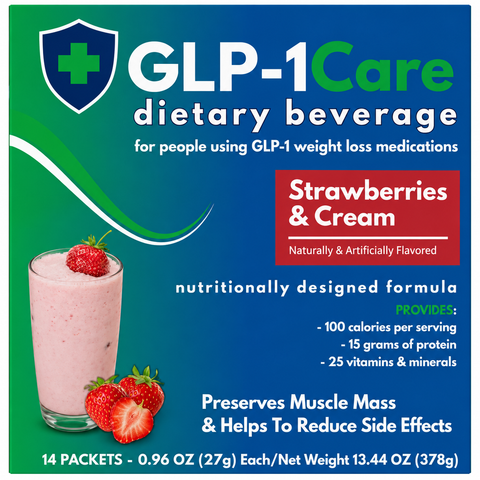 GLP-1Care Strawberries & Cream Smoothie